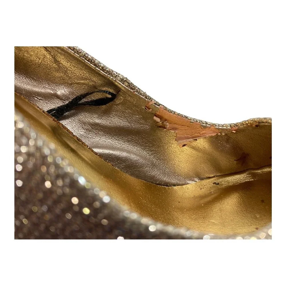 BODY CENTRAL Shoes Womens 6.5M Gold Metallic Platform Stiletto Heels
